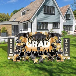 Graduation Yard Art - Gold