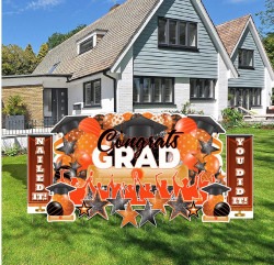 Graduation Yard Art - Orange